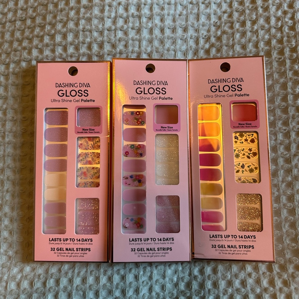 Dashing Diva Gloss palette - set of 3 - floral
